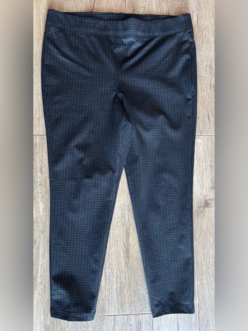 Jules & Leopold Women’s Black/Gray Houndstooth Slim Stretch Pants SZ 2X